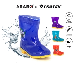 Kids Ankle Rain Boots Cute Cartoon RBA462B1 RBA562B1 Blue | Green | Purple | Red PROTEK